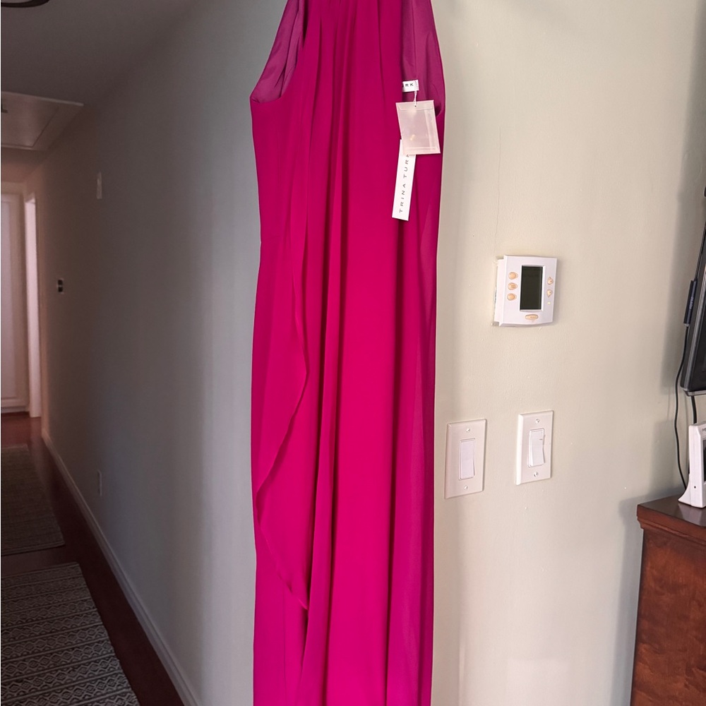 Trina Turk Vibrant Pink Bare Shoulder Jumpsuit